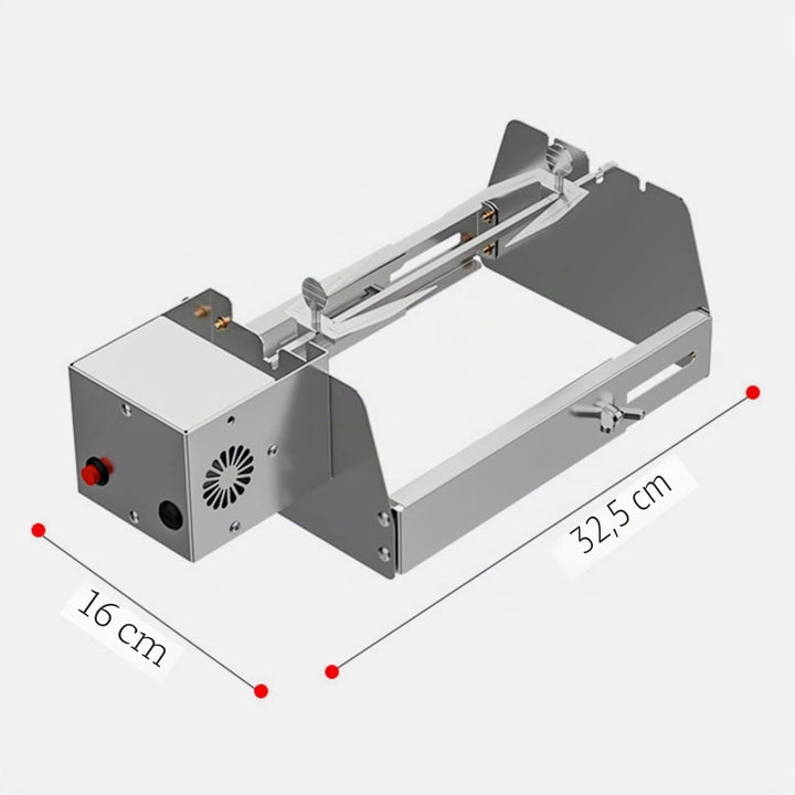 Nimomo Elektrische Grillspiesse, Rollender BBQ automatisch rotierender Rollgrillkorb-Ladeanschluss (