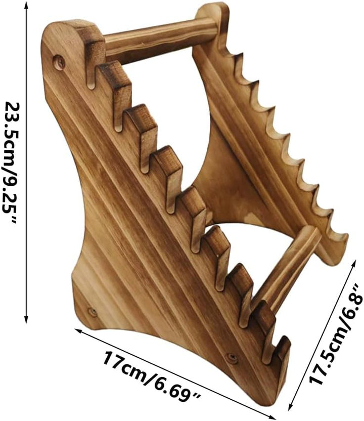 Mini Messerständer, 1 Stuck Holz Taschenmesser Display Halter, 7-Lagiger Messer-Präsentationsständer