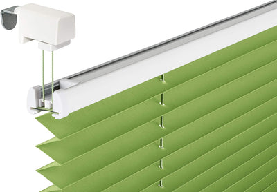 SchattenFreude Klemmfix-Plissee für Fenster | Mit Klemm-Haltern | Ohne Bohren | Grün, Breite: 150cm