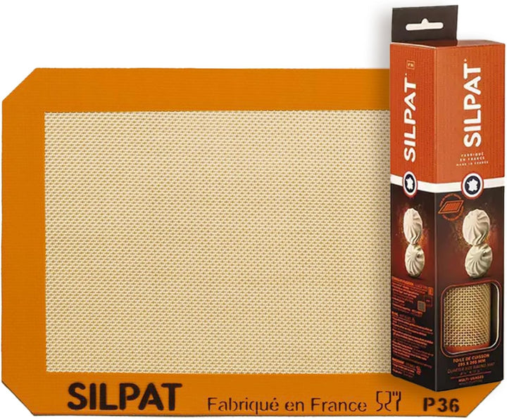 Silpat Premium Antihaftbeschichtete Backmatte, für kleine Biskuitrollen, Grösse 21 x 30 cm, Orange,