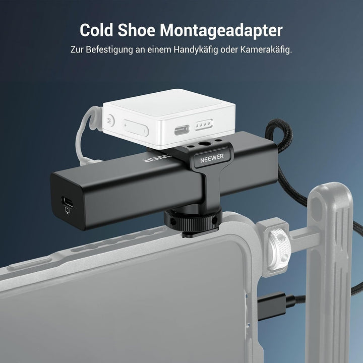 NEEWER USB C Hub Dock mit Cold Shoe Mount, 4 in 1 USB 3.1 Gen2 Extender Multiport Adapter Dongle, 10