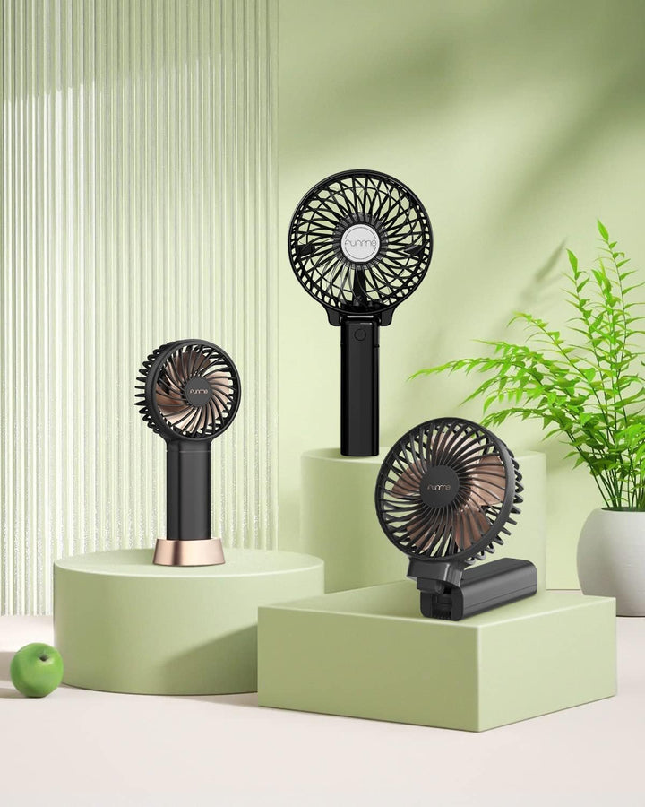 Funme Handventilator Akku Mini Ventilator Tragbar Lüfter Aufladbarer Leiser Tischventilator [Lebensl