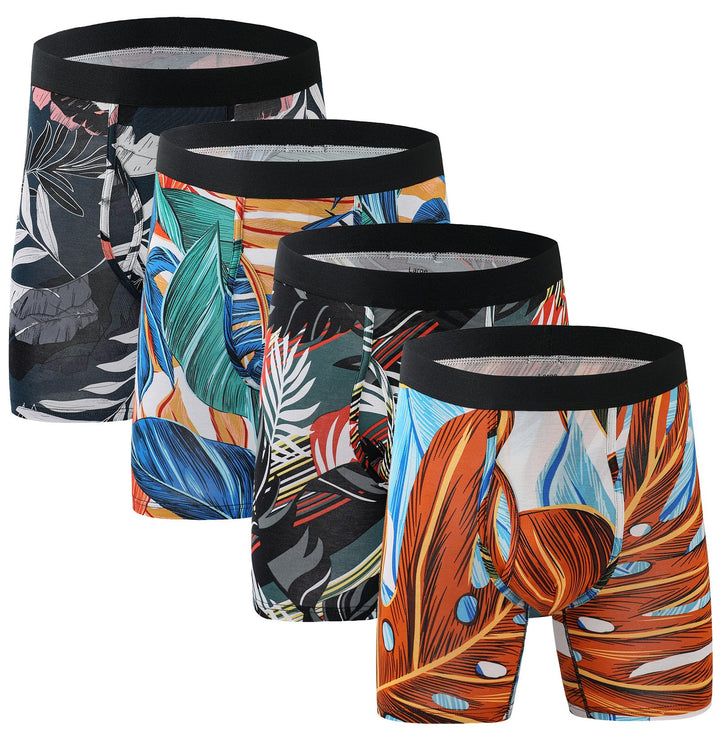 Boxershorts Herren Unterhosen Männer Bambus Viskose Unterwäsche Men Retroshorts 4er/8er Pack S-3XL S