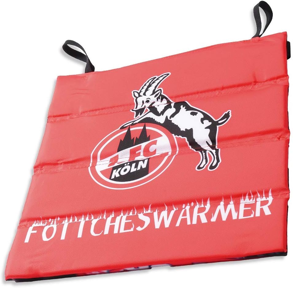 1. FC Köln Klappsitzkissen rot Sitzkissen Kissen Stadionkissen - Plus Lesezeichen I Love Köln