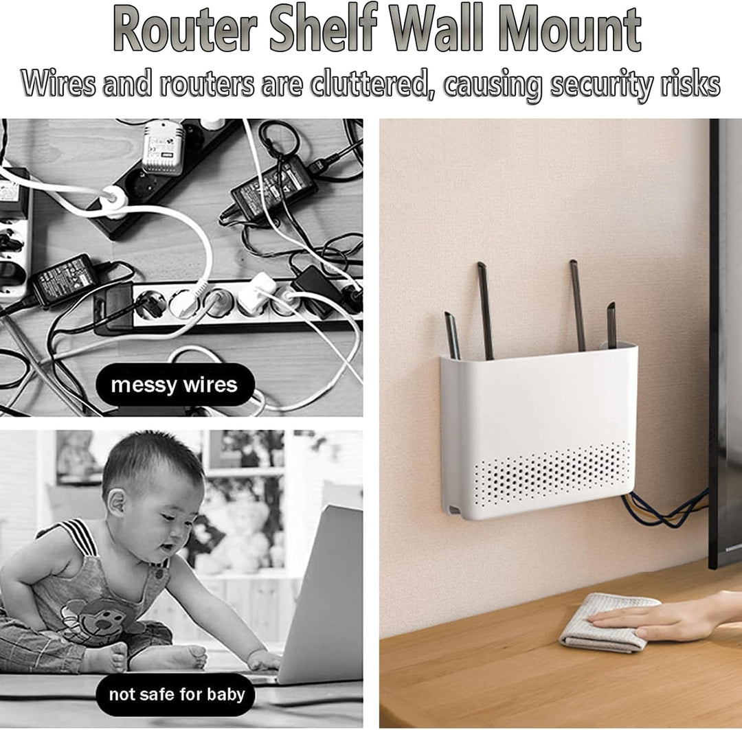 Kabellos WiFi Router Aufbewahrung Boxen Kabel Draht Halterung Wand Behang Stecker Brett Aufbewahrung