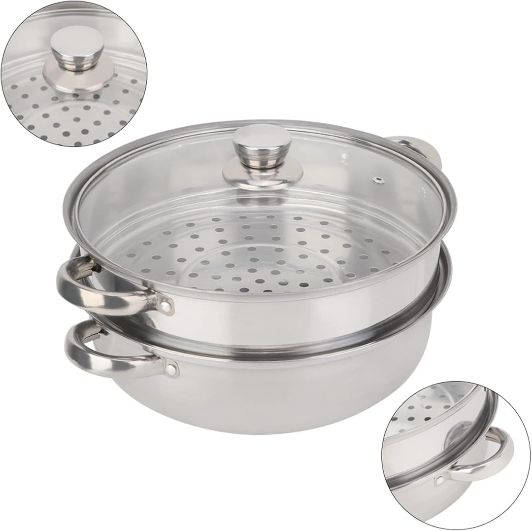 Dampfgartopf, 2-Schicht-Dampftopfkocher . Wie gross Sind die Töpfe?