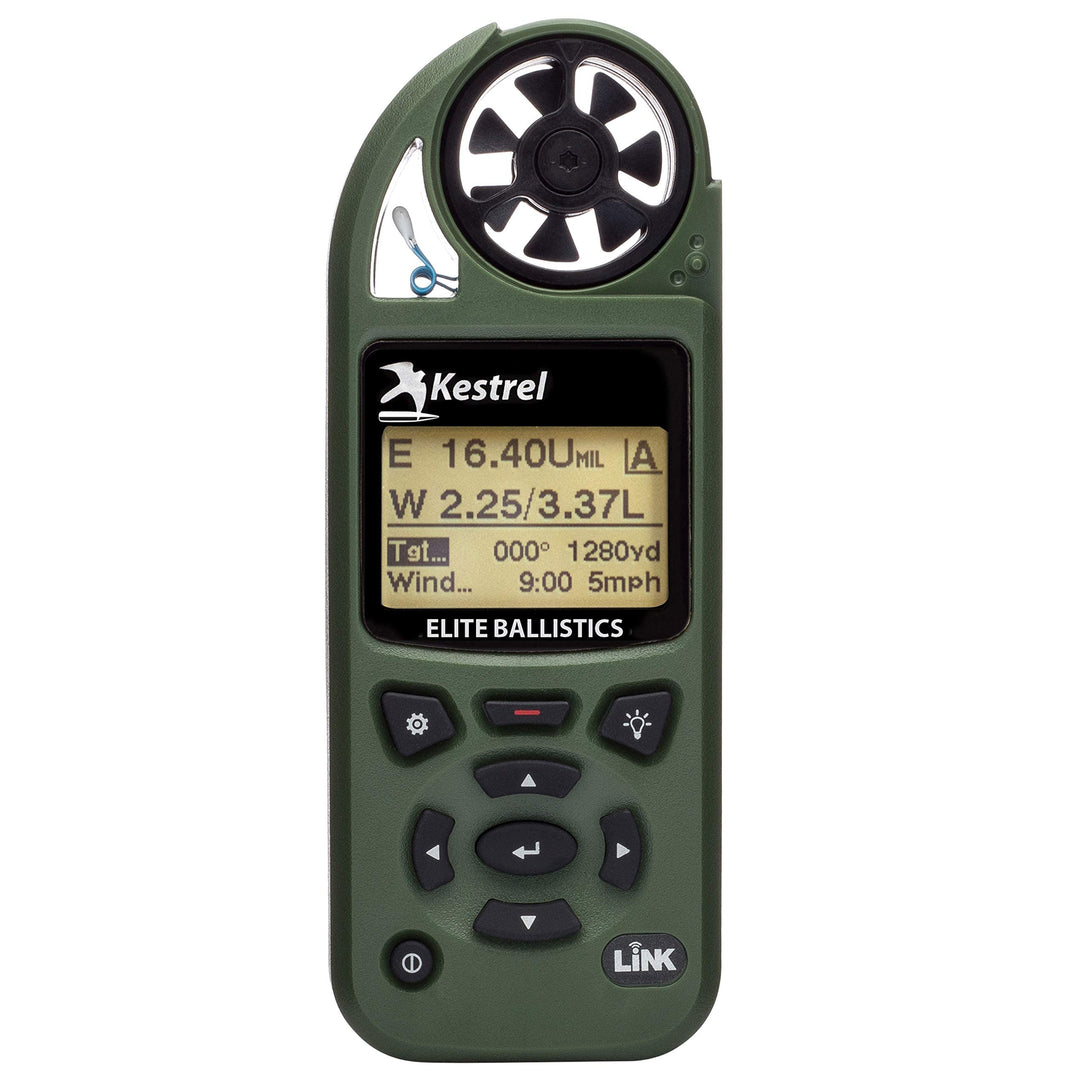 Kestrel Elite Wettermesser mit Ballistik und Bluetooth-Link LiNK Enabled Braunoliv