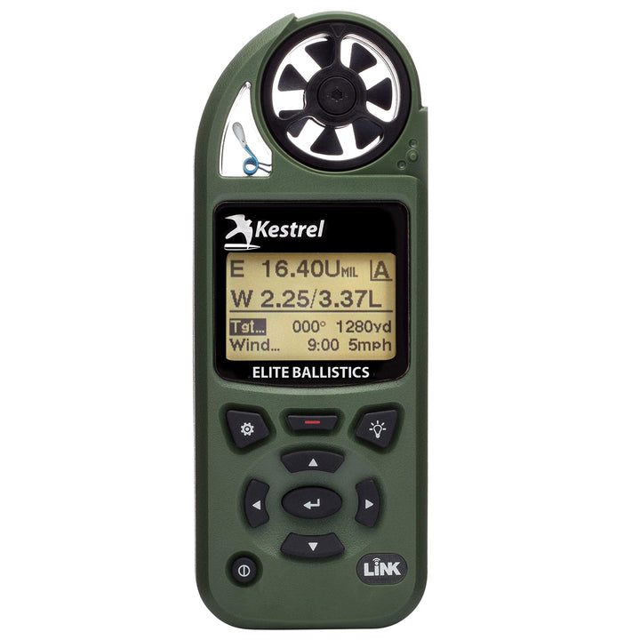 Kestrel Elite Wettermesser mit Ballistik und Bluetooth-Link LiNK Enabled Braunoliv
