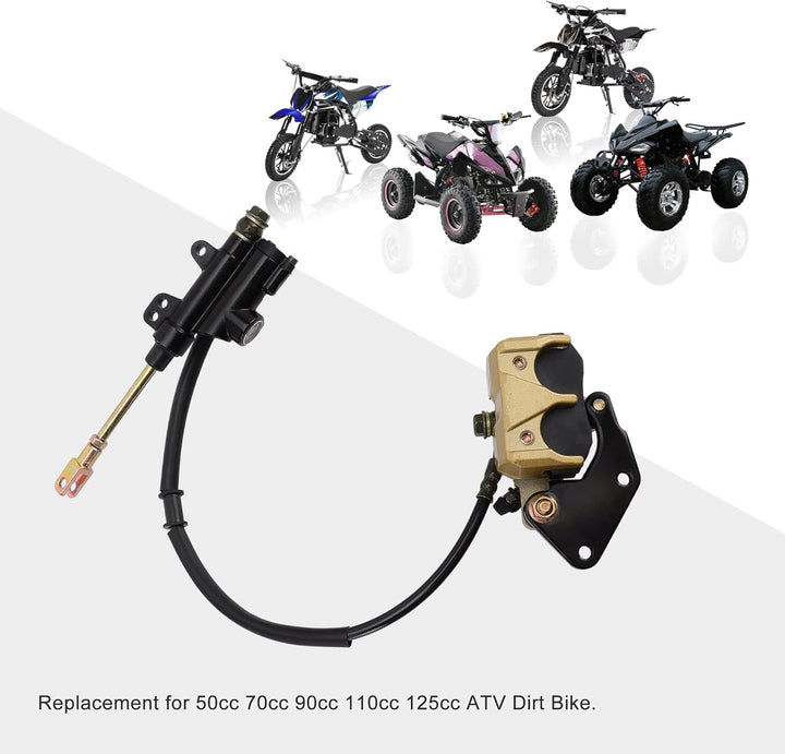 GOOFIT Ersatz Der Hinteren Fussscheibenbremse Hauptzylinderbaugruppe Ersatz Für 50cc 70cc 90cc 110cc