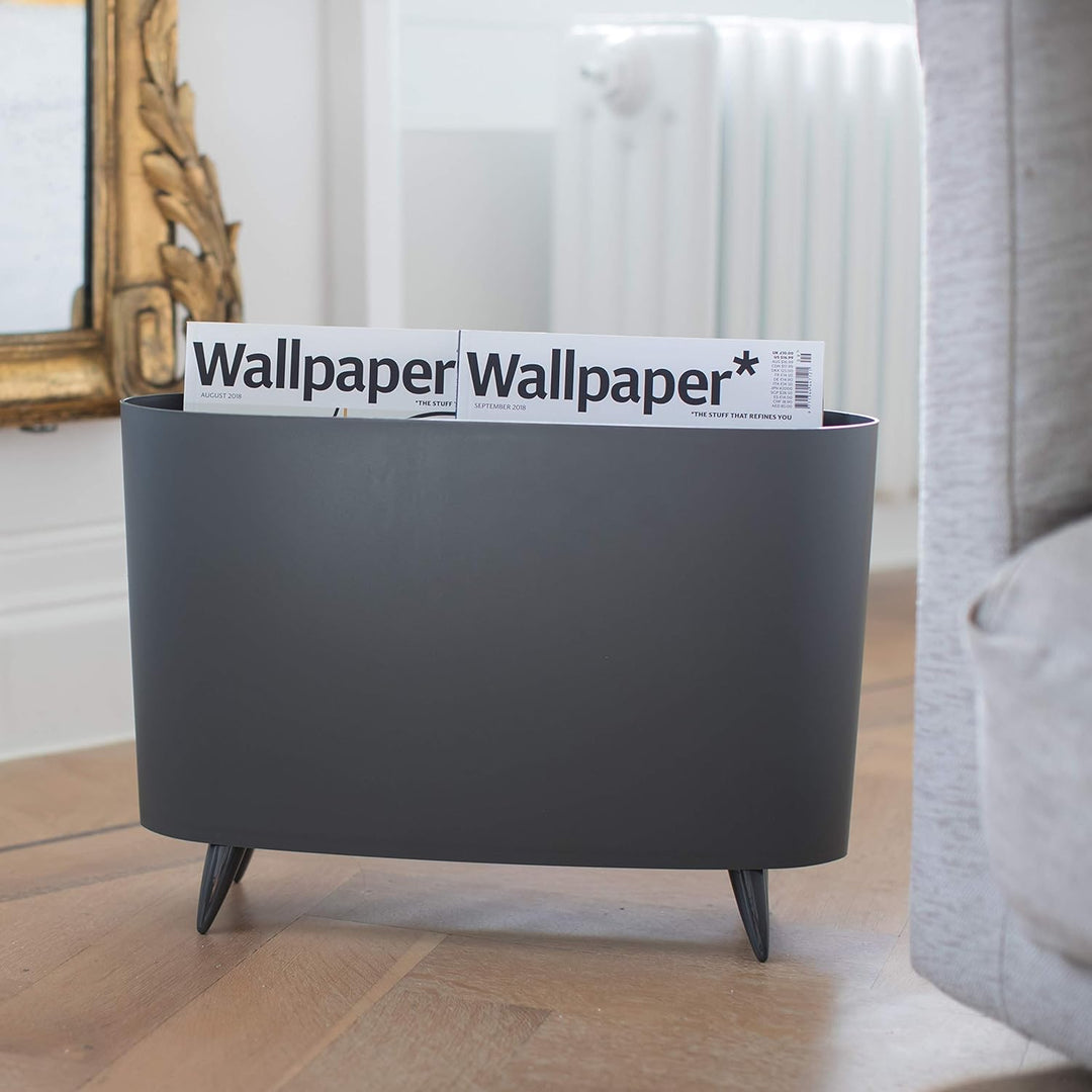 MILANO Zeitungsständer Solid Schwarz, Solid Schwarz