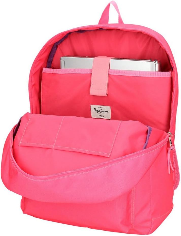 Pepe Jeans Cross Rucksack Rosa 32x44x15 cms Polyester für 15,6"-Laptop 21.12L Rucksack Fuchsia, Ruck