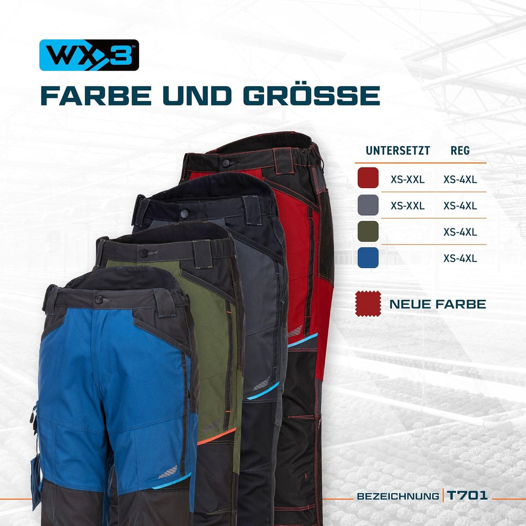 WX3 Service-Hose Kurze Hosenlänge 28 Metallgrau, Kurze Länge 28 Metallgrau