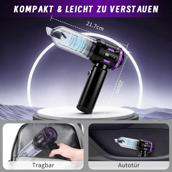 Citybee Handstaubsauger Akku Mini Staubsauger Kabellos - 25000Pa Handstaubsauger Stark 4 in 1 Autost