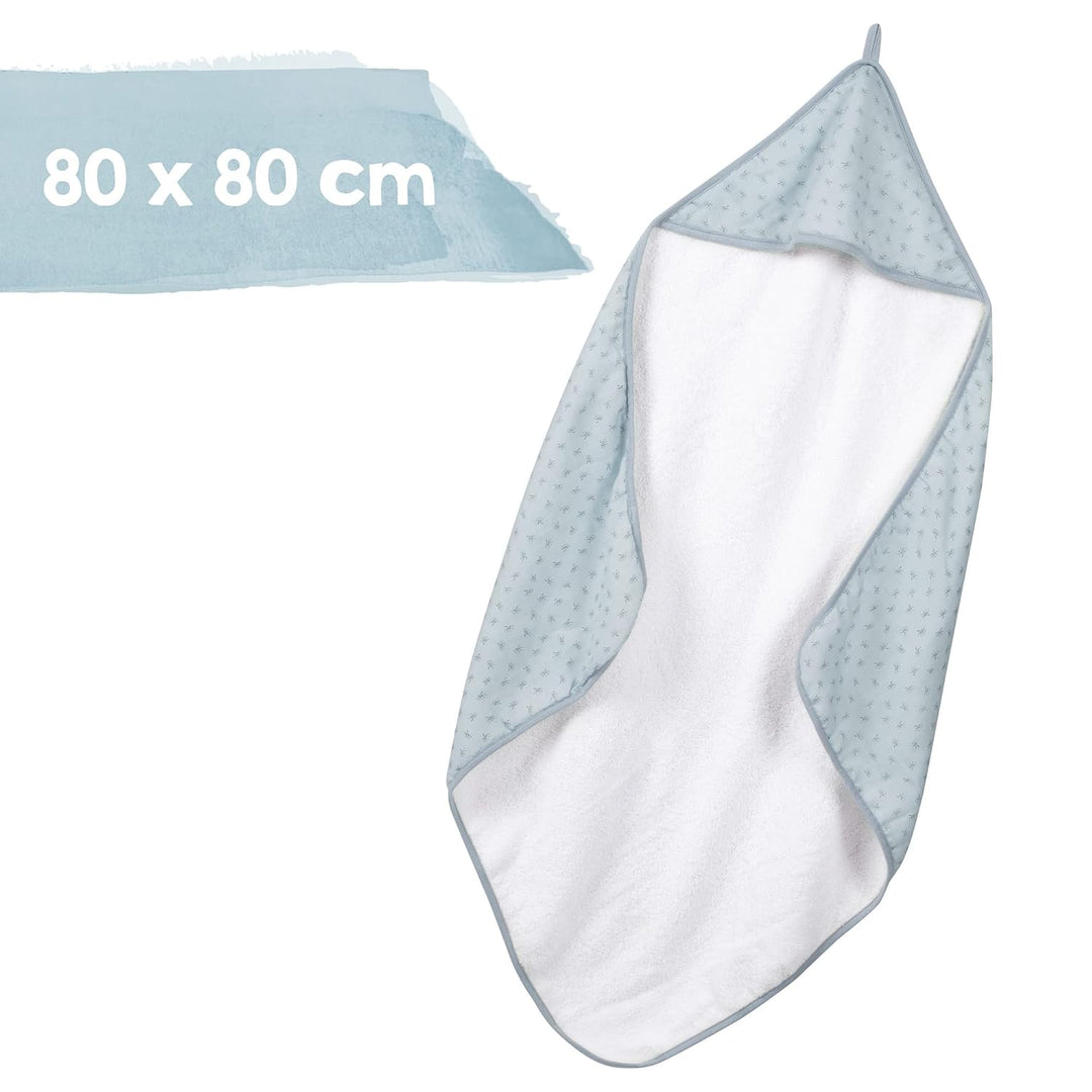 roba Geschenk Baby Pflege - Set zur Geburt - Handtuch, Waschlappen, Schmusetuch & Decke - Bio Baumwo