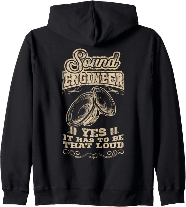 Tontechniker Lustig SOUND ENGINEER Toningenieur Kapuzenjacke
