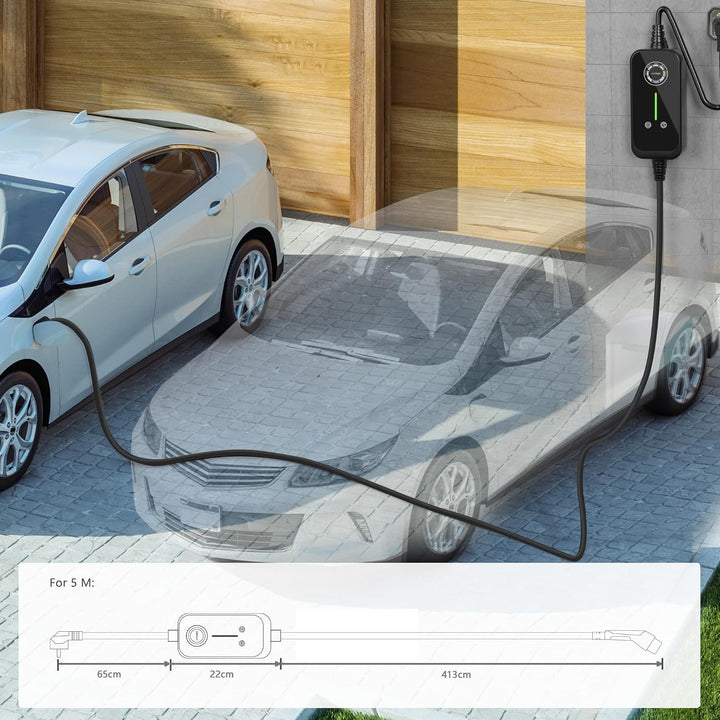 JATRHG EV-Ladegerät 5m 3,6 kw-1,5kW 16a | 13a | 10a | 8a Typ 2 Ladestation Strom Elektrische elektri