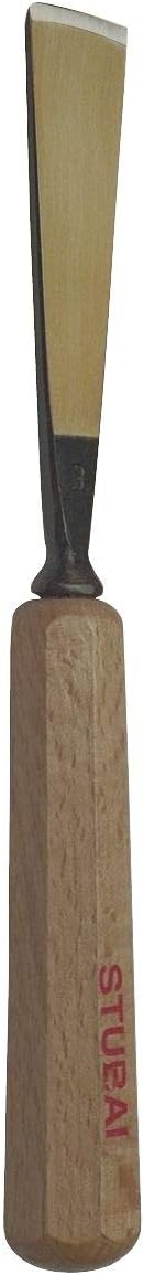 STUBAI Stemmeisen Stechbeitel Serie 52 - Form 3 | Gerades Flacheisen - 12 mm, mit Holzgriff, zum Vor