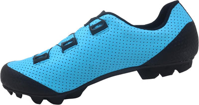 LUCK Panter Fahrradschuhe für MTB, mit Carbonsohle und doppeltem Drehverschluss. 42 EU Blau, 42 EU B