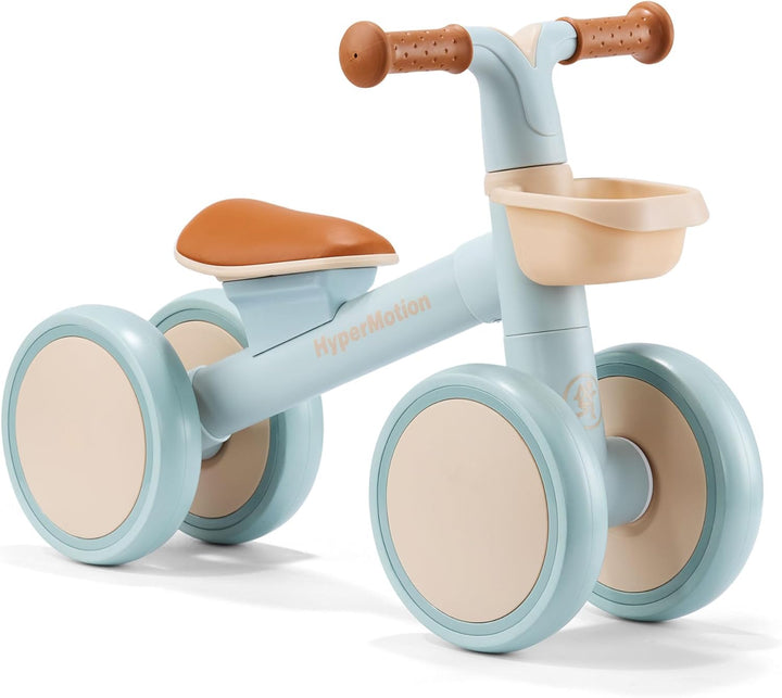 HyperMotion TOBI MINI Blaues 4-Rad Laufrad für Kinder 12–36 Monate, Leichtes Rutschfahrzeug mit Korb
