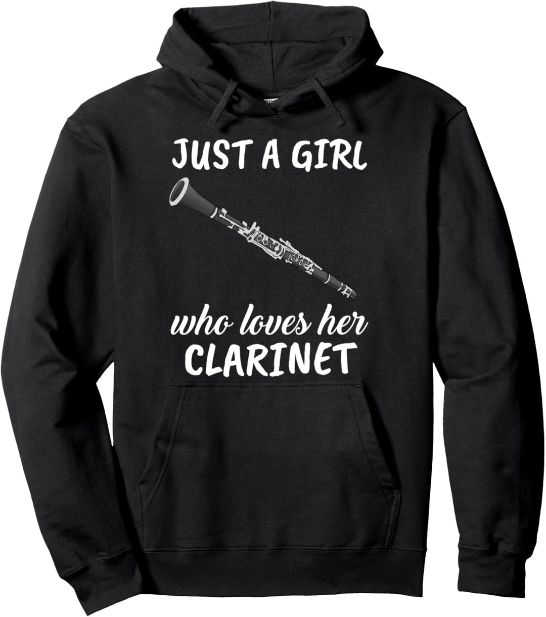 Damen Just A Girl Who Loves Her Clarinet Klarinetten Pullover Hoodie