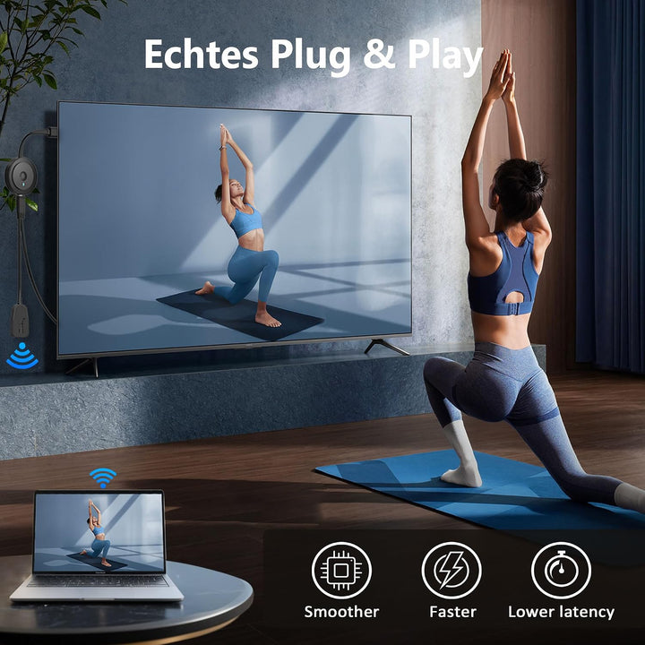 Wireless HDMI Adapter für TV, SOCLLLife Wireless HDMI Dongle, Miracast Dongle,Kabellos HiFi Adapter