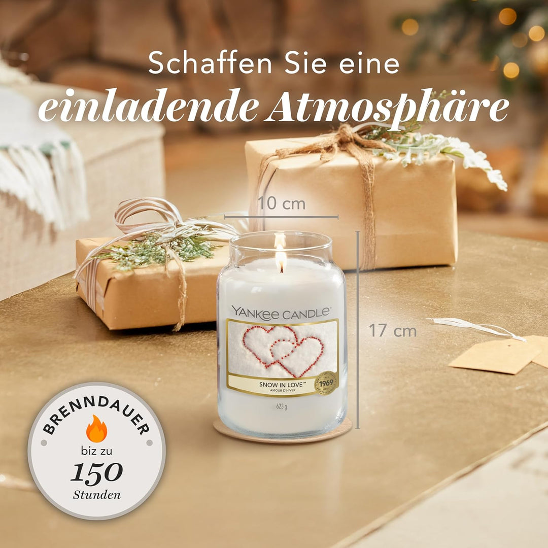 Yankee Candle Duftkerze im grossen Jar, Snow in Love, Brenndauer bis zu 150 Stunden Snow in Love Gro
