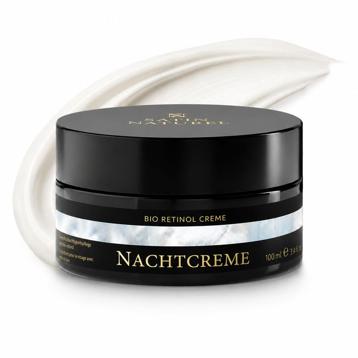 Satin Naturel Retinol Creme 100 ml | Mit Bio Aloe Vera, Salicylsäure &amp; Panthenol, Anti-Aging Feuchti