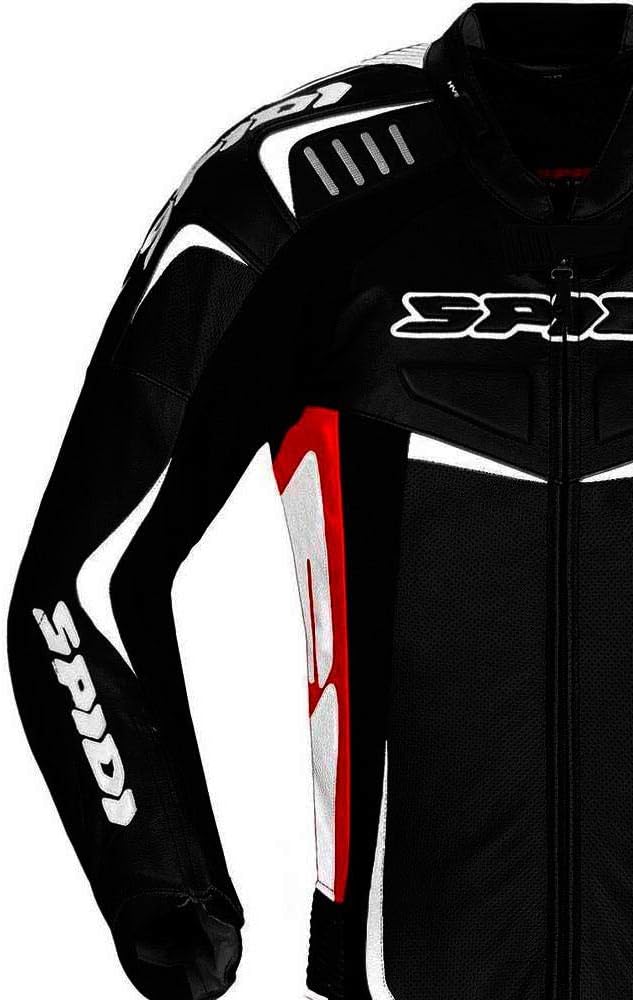 Spidi Track Wind Pro 1-Teiler Motorrad Lederkombi 50 Schwarz/Weiss/Rot