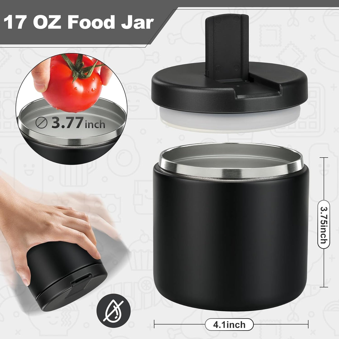 Itslife Thermobehälter für Essen 560ml Edelstahl Warmhaltebebehälter, Auslaufsicherer Lunchbehälter