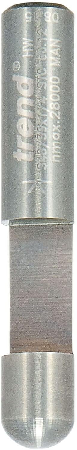 Trend Professioneller Trimmer, 90 Grad, 6,3 mm Durchmesser x 10 mm Länge, 1/4-Zoll-Schaft, Vollhartm