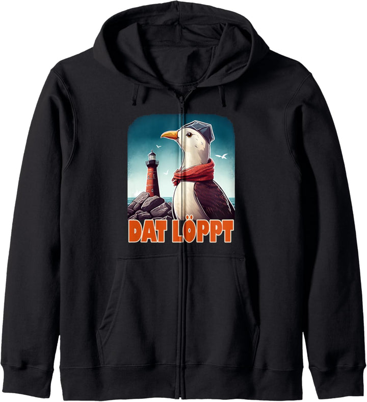 Dat Löppt Norden Plattdeutsch Norddeutschland Nordsee Möwe Kapuzenjacke