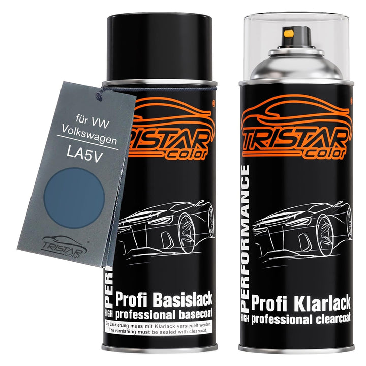 TRISTARcolor Autolack Spraydosen Set für VW/Volkswagen LA5V Azorenblau Metallic/Azores Blue Metallic