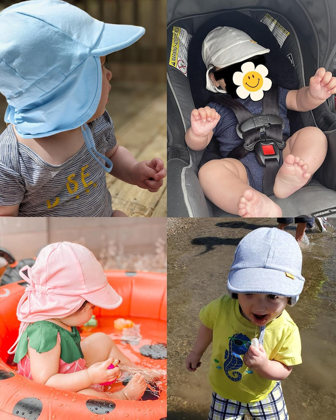 FURTALK Baby Kleinkind Sonnenhut UPF 50+ UV-Schutz Mädchen &amp; Jungen Sommer Kappe Kinder Strand Mütze