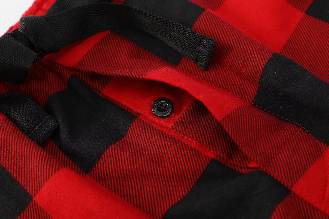 GLOBAL Herren Schlafanzughose 100% Baumwolle Flanell S Rot & Grün 2417-11, S Rot & Grün 2417-11
