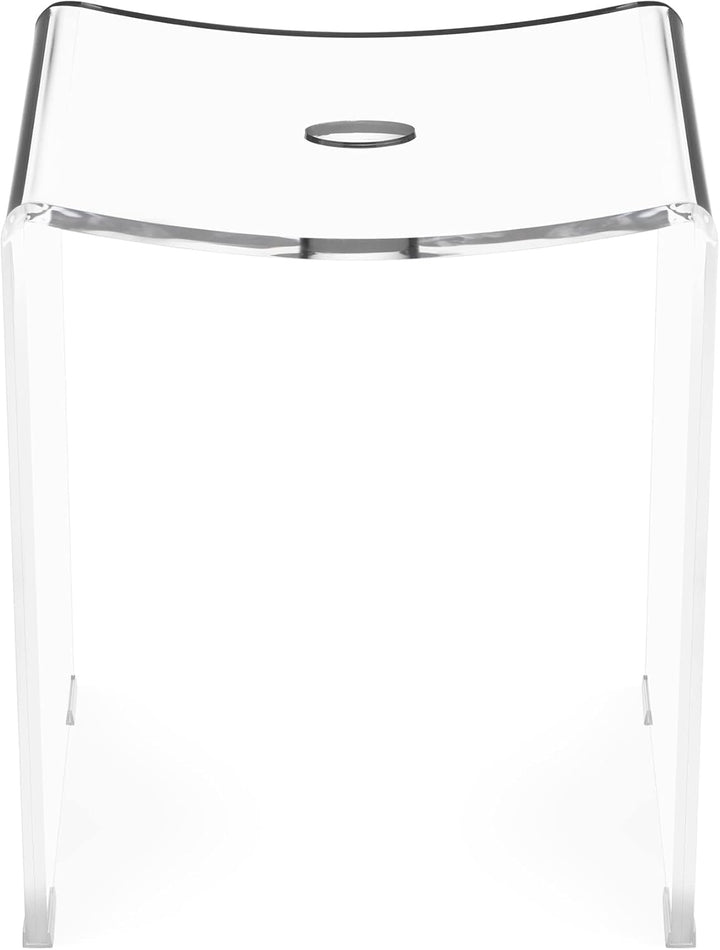 Navaris Duschhocker aus Acryl 43,5x37x28cm - Badhocker Badezimmer Stuhl - Sitzbank für Dusche und Ba