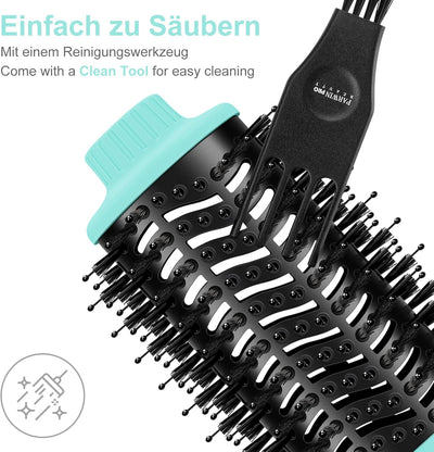 One-Step Warmluftbürste Föhnbürste, PARWIN PRO BEAUTY Rundbürstenföhn, 4 in 1 Ovale Haartrockner loc