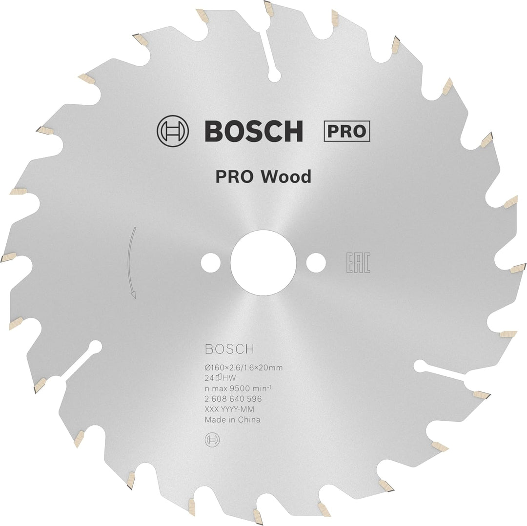 Bosch 1x PRO Wood Kreissägeblatt für Akku-Handkreissägen (für Weichholz, Hartholz, Ø mm, Professiona