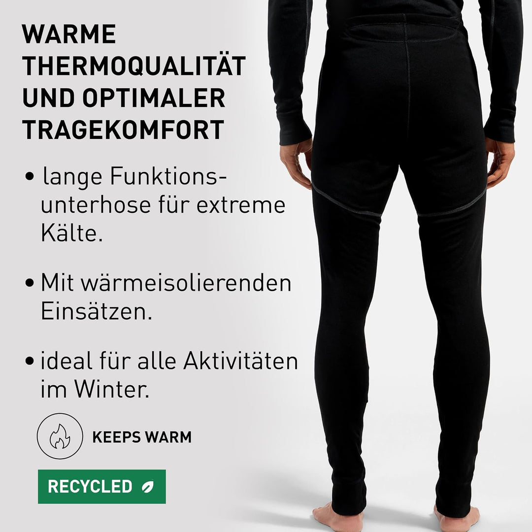 Odlo Herren Funktionsunterwäsche Lange Hose Active X-warm Eco_159232 Schwarz S Single, Schwarz S Sin