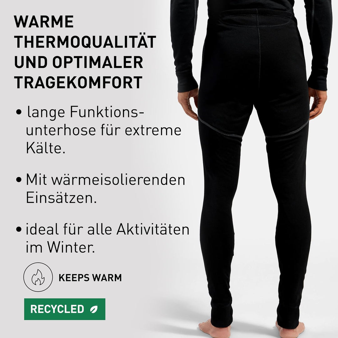 Odlo Herren Funktionsunterwäsche Lange Hose Active X-warm Eco_159232 Schwarz S Single, Schwarz S Sin