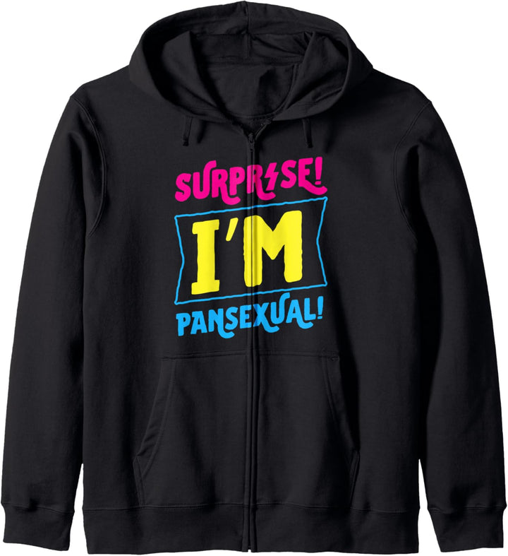 Surprise I'm Pansexual Announcement LGBTQ Pan Pride Stuff Kapuzenjacke