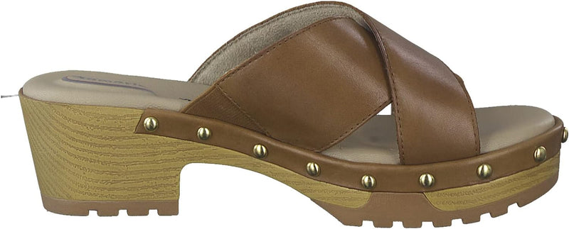 Tamaris Comfort Damen Pantolette 8-8-87301-20 Comfort fit 37 EU Weit Cognac, 37 EU Weit Cognac