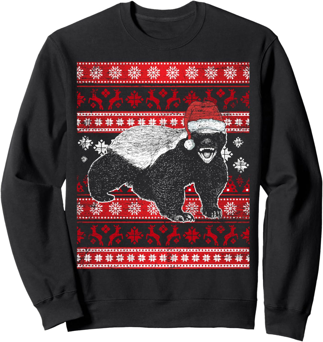 Hässlicher Weihnachtshonig-Dachs Sweatshirt