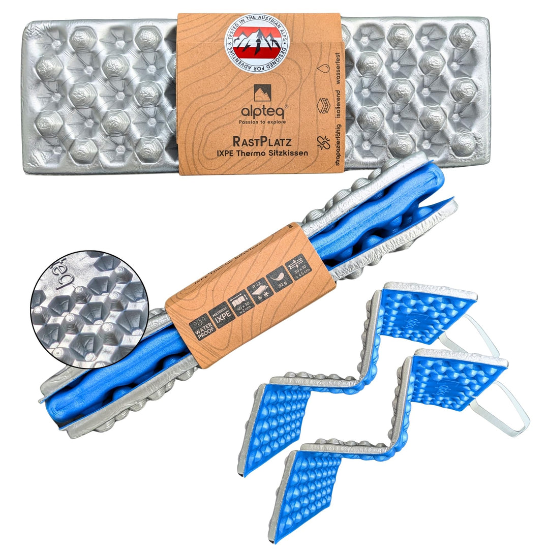 RastPlatz Sitzkissen faltbar – Outdoor-Thermomatte für Garten, Camping & Freizeit, wasserdicht, isol