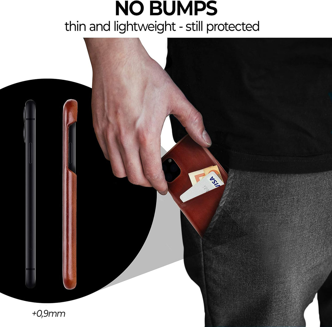 BULLAZO Menor Urban – kompatibel mit iPhone 11 / XI Case Schutzhülle Handy Hülle mit Kartenfach aus