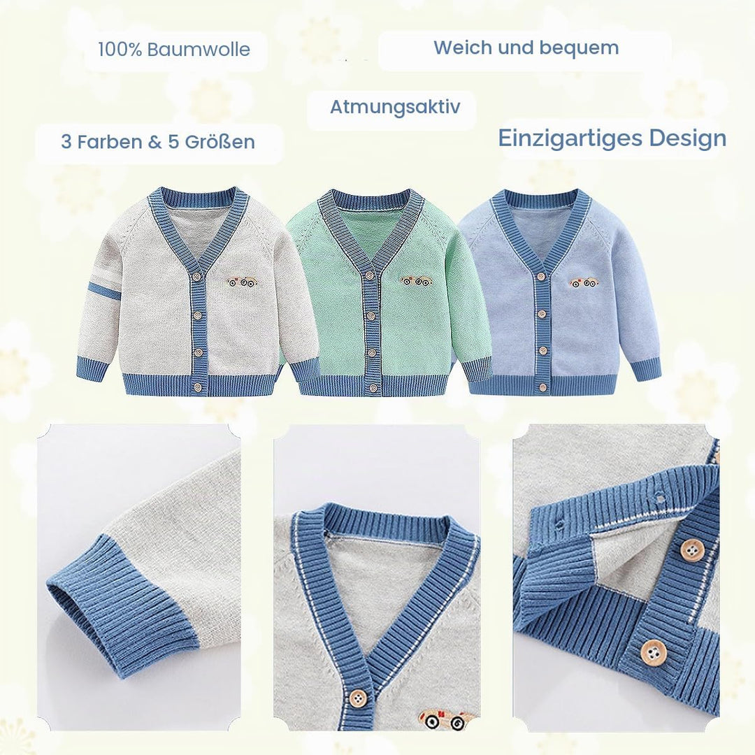 Kleinkind Baby Jungen Strickjacke kleine Jungen V-Ausschnitt Baumwolle Pullover Kinder Lange Ärmel J