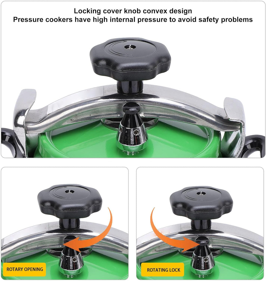 Schnellkochtopf, Doppelboden-Druckdosenbehälter aus Aluminiumlegierung, Leicht zu öffnender und zu S