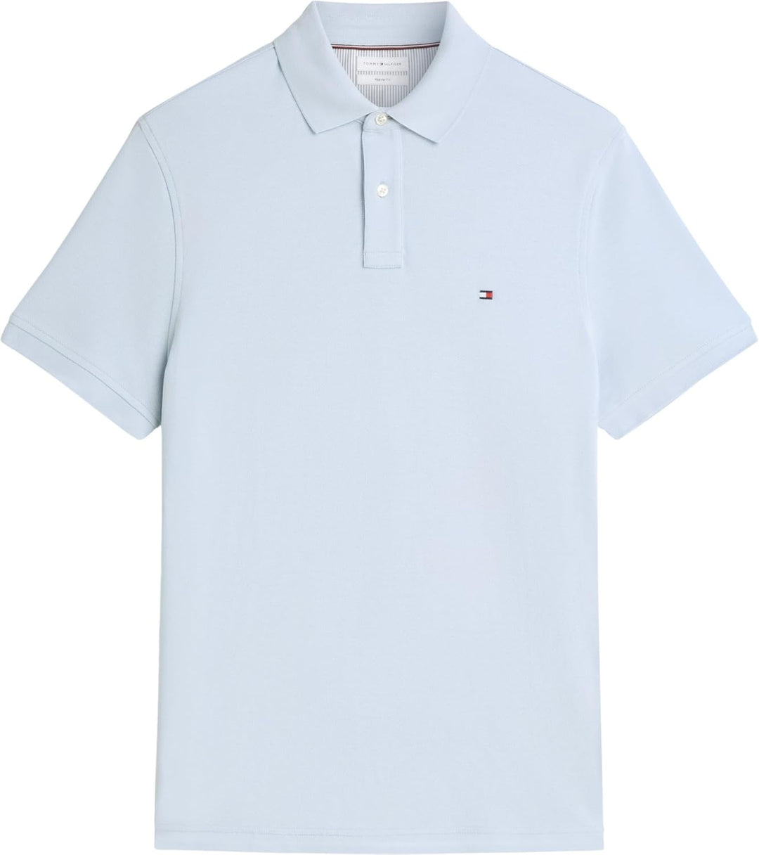 Tommy Hilfiger Herren Poloshirt Kurzarm 1985 Regular Fit S Blue (Breezy Blue), S Blue (Breezy Blue)