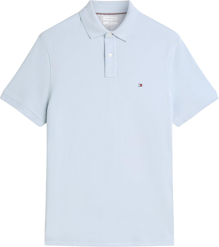 Tommy Hilfiger Herren Poloshirt Kurzarm 1985 Regular Fit S Blue (Breezy Blue), S Blue (Breezy Blue)