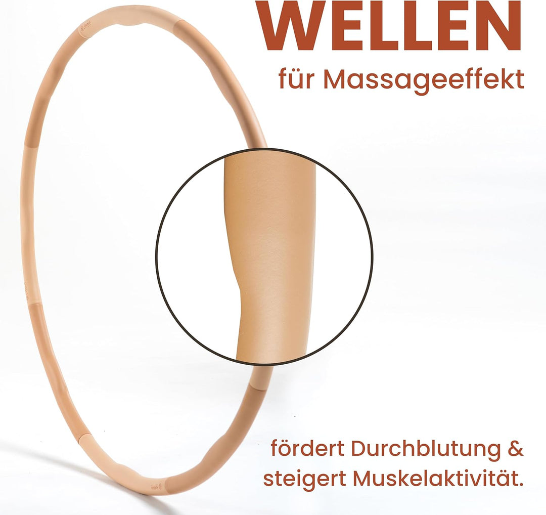 Hula Hoop Reifen Erwachsene [1,2 kg] - Stabiler Hoola Hoop aus Deutscher Entwicklung - Fitnessreifen