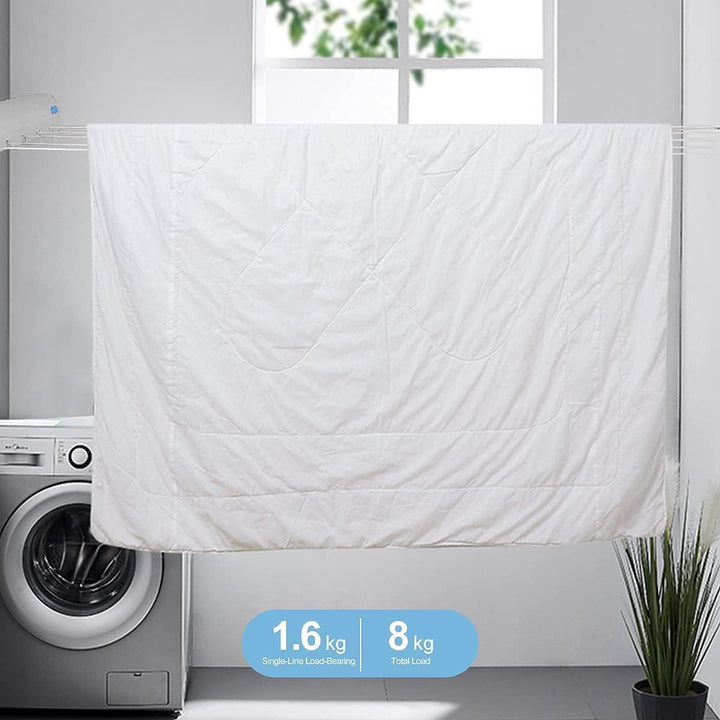 Hapivida Einziehbare Wäscheleine Teleskop Indoor Outdoor Wandmontage Wäschetrockner Linie Trocknungs